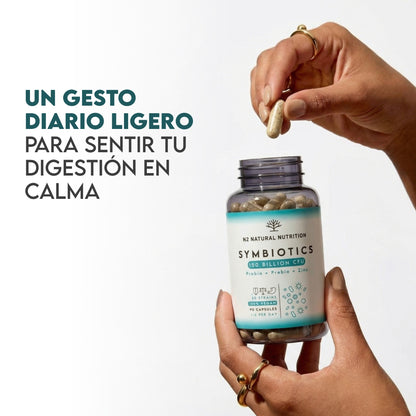 Probióticos + Prebióticos 45 días Microbiota N2 Natural Nutrition 90 cápsulas