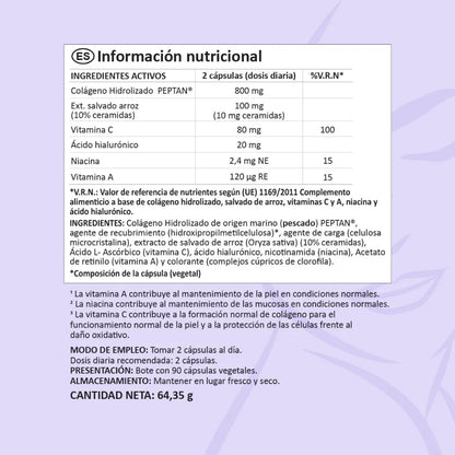 Beauty Collagen + Retinol + Ceramidas 45 días Antiedad N2 Natural Nutrition 90 cápsulas