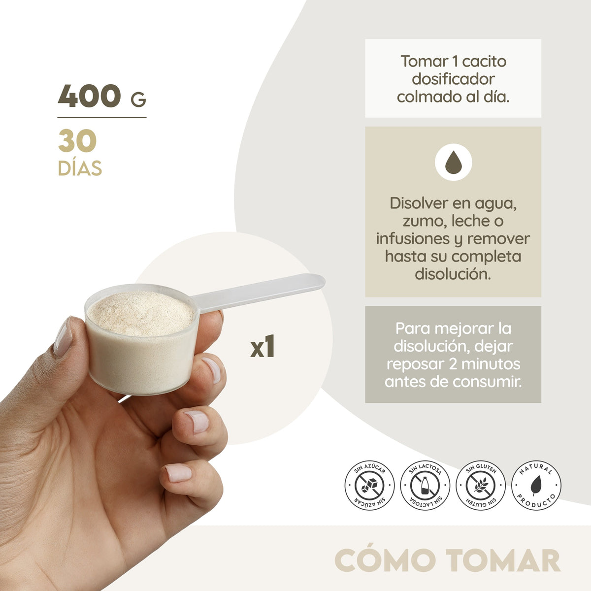 Colágeno Hidrolizado en Polvo 30 días Articulaciones N2 Natural Nutrition 400 g