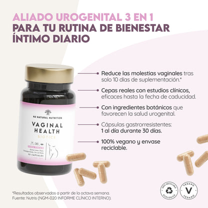 Vaginal Health Probióticos 30 días Íntima N2 Natural Nutrition 30 cáps.