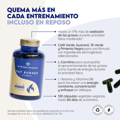 Quemagrasas Fitness 60 días Adelgazamiento N2 Natural Nutrition 120 cápsulas