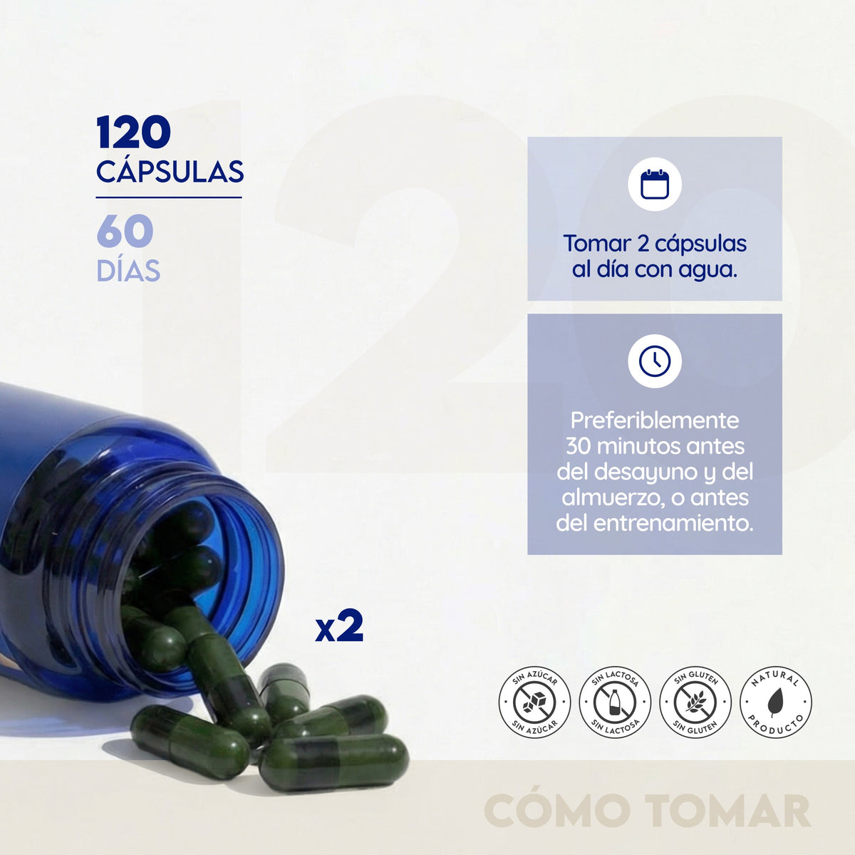 Quemagrasas Fitness 60 días Adelgazamiento N2 Natural Nutrition 120 cápsulas