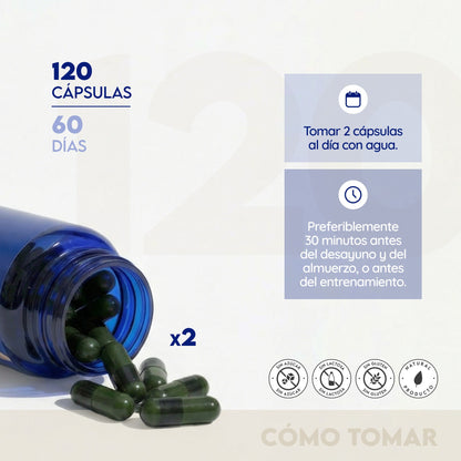 Quemagrasas Fitness 60 días Adelgazamiento N2 Natural Nutrition 120 cápsulas