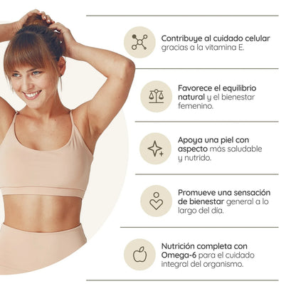 Aceite de Onagra + Vit. E 50 días Hormonas N2 Natural Nutrition 200 perlas