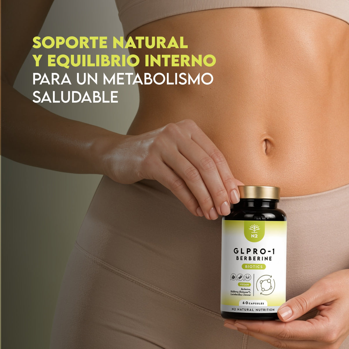 GLP-1 Booster Control Apetito 30 días Metabolismo N2 Natural Nutrition 60 cápsulas