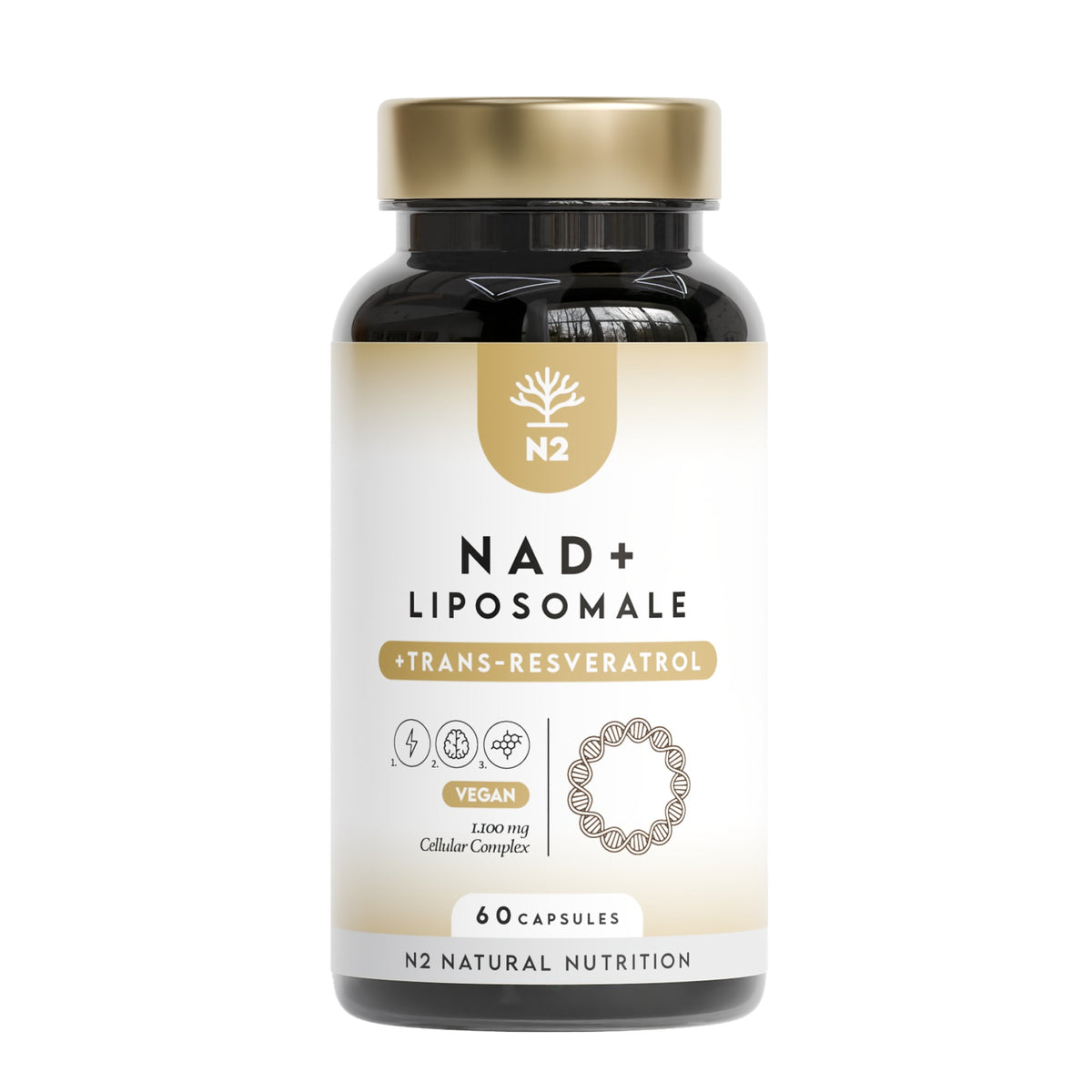 NAD+ Liposomal Antienvejecimiento 30 días Vitalidad N2 Natural Nutrition 60 cápsulas
