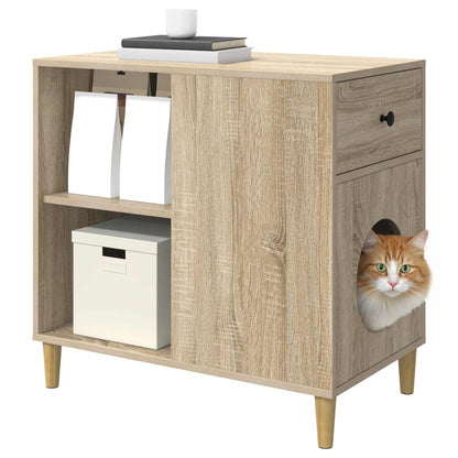 Casa Para Gatos Sonoma 72 X 42.5 X 70 Cm Madera De Ingeniería_2