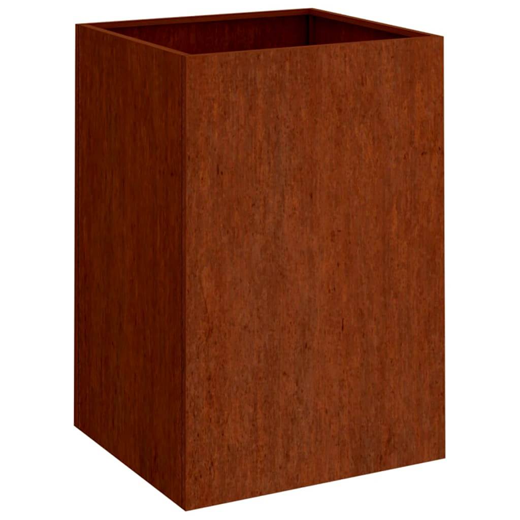 Jardinera De Acero Corten 42x38x75 Cm_0