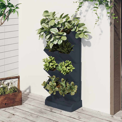Set De Plantas Jardín Vertical 4 Uds Polipropileno Antracita_1