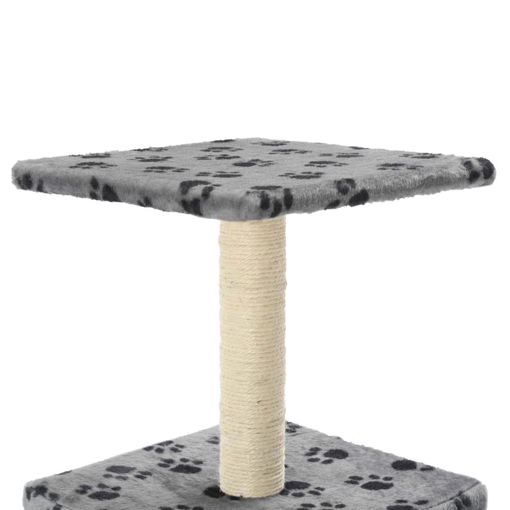 Vidaxl Rascador Para Gatos Con Poste De Sisal 55 Cm Huellas Beige_4