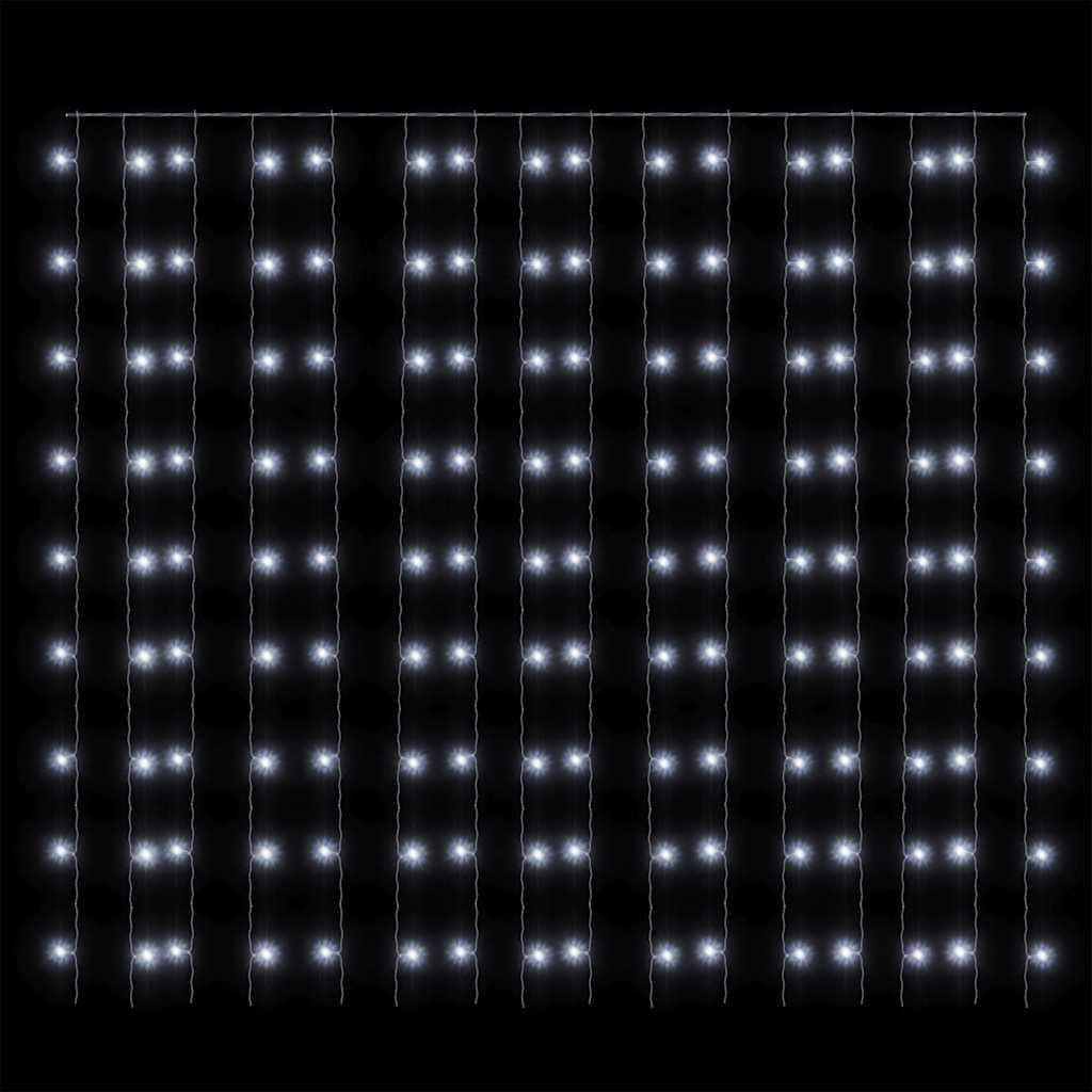 Vidaxl Cortina De Luces Led 300 Led Blanco Frío 8 Funciones 3x3 M_4