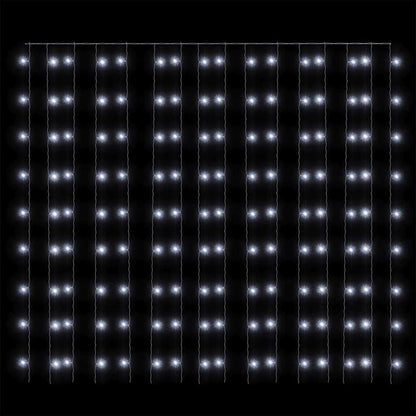 Vidaxl Cortina De Luces Led 300 Led Blanco Frío 8 Funciones 3x3 M_4
