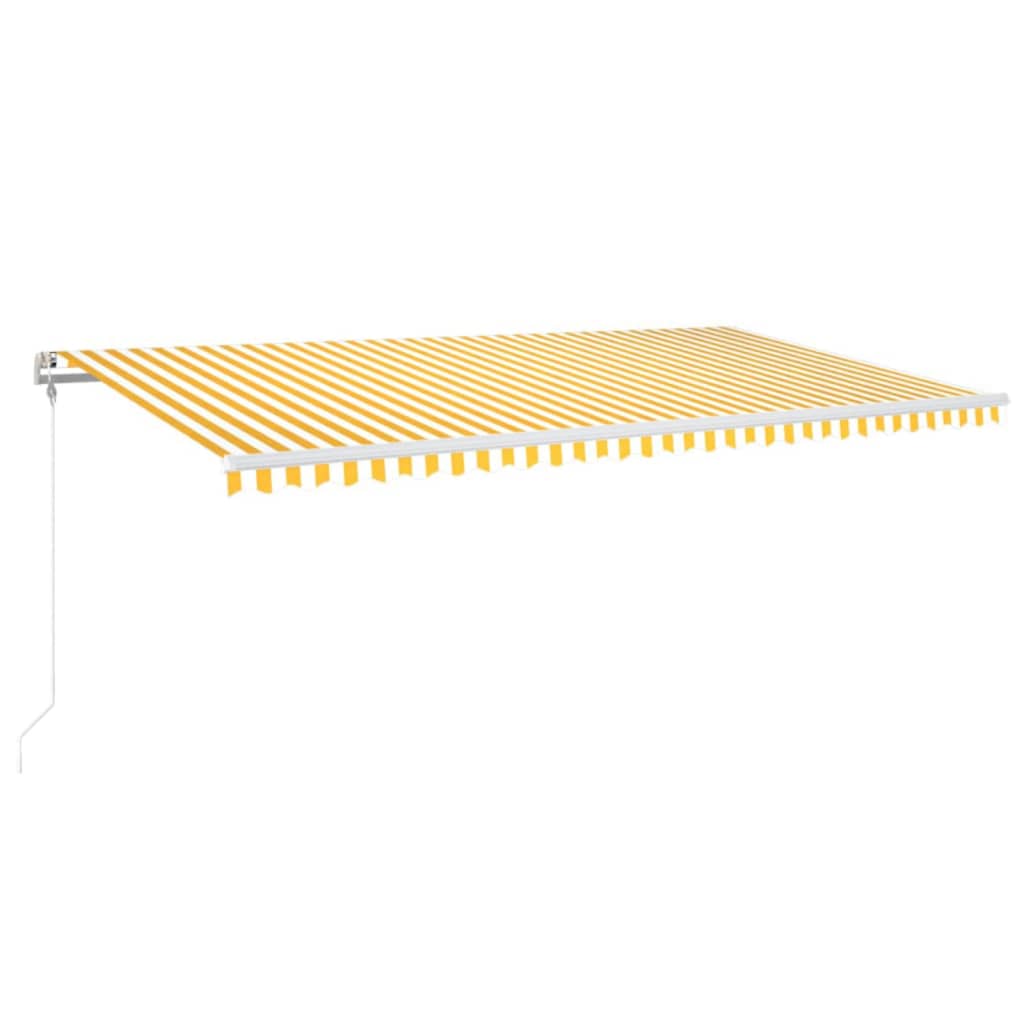 Toldo Automático Led Sensor De Viento Amarillo Blanco 600x300cm_0