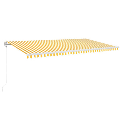 Toldo Automático Led Sensor De Viento Amarillo Blanco 600x300cm_0