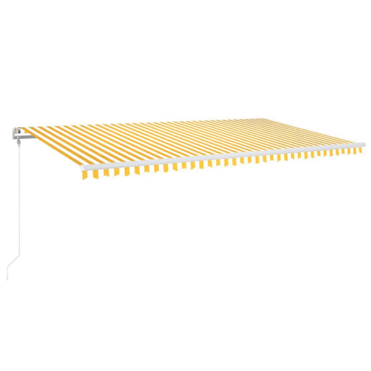Toldo Automático Led Sensor De Viento Amarillo Blanco 600x300cm_0