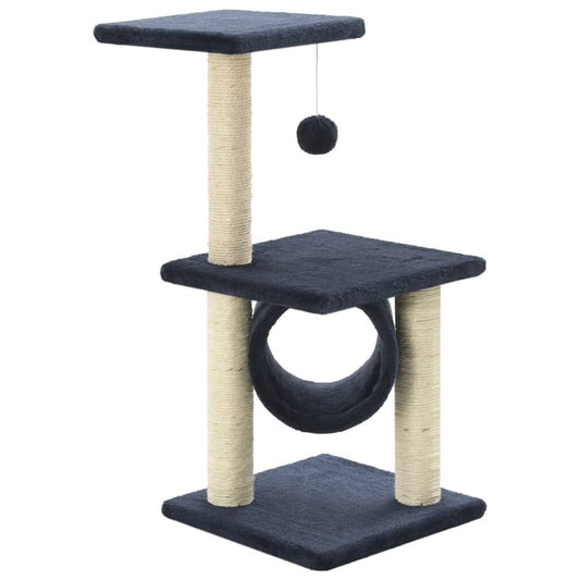 Vidaxl Rascador Para Gatos Con Poste De Sisal 65 Cm Azul Oscuro_0