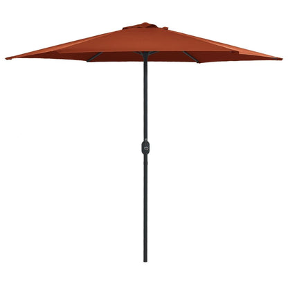 Vidaxl Sombrilla De Jardín Con Palo De Aluminio Terracota 270x246 Cm_0