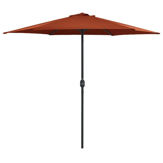 Vidaxl Sombrilla De Jardín Con Palo De Aluminio Terracota 270x246 Cm_0