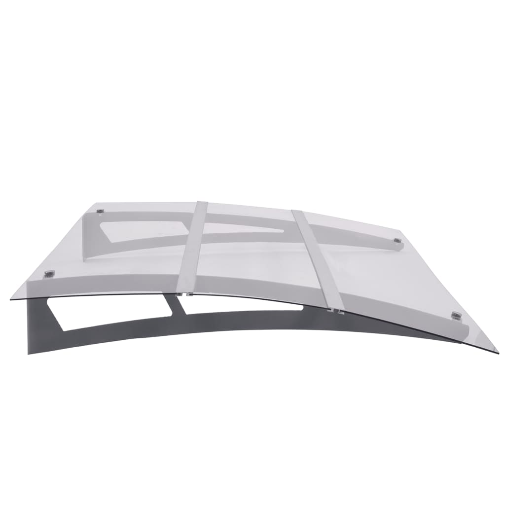 Marquesina Para Puerta Pc Plata Y Transparente 150x90 Cm Pet_2
