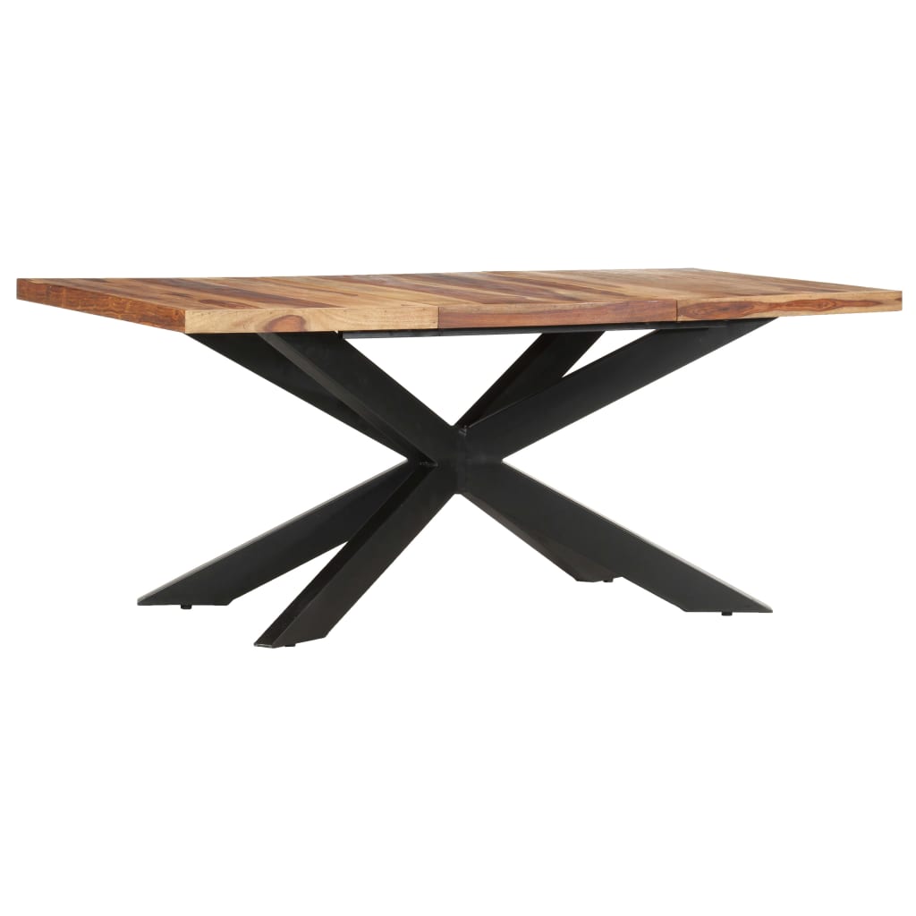 Mesa De Comedor De Madera Maciza De Sheesham 180x90x76 Cm_4