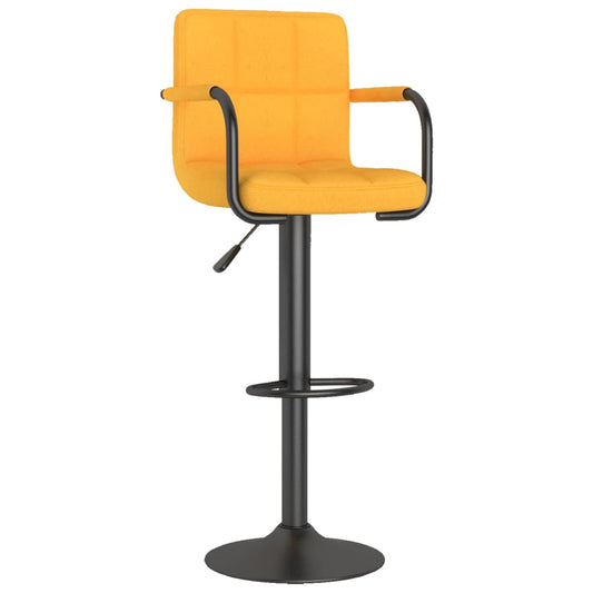 Taburete De Cocina De Tela Amarillo Mostaza_0