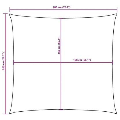 Vidaxl Toldo De Vela Cuadrado Tela Oxford Negro 2x2 M_2