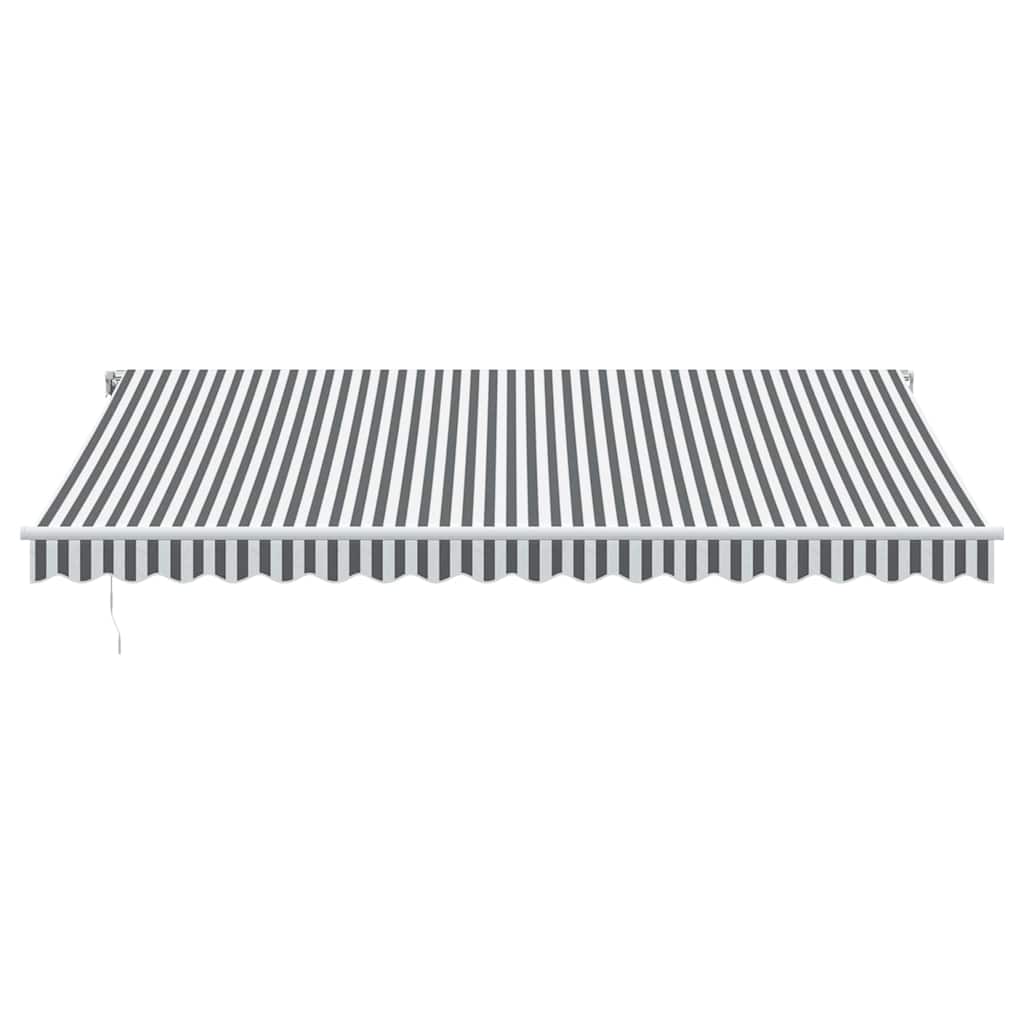 Toldo Retráctil Automático Gris Antracita Y Blanco 450x350 Cm_2