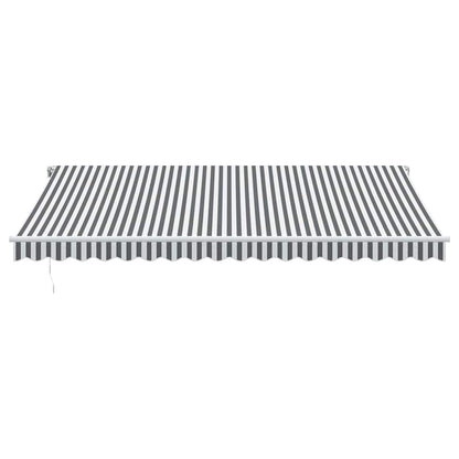 Toldo Retráctil Automático Gris Antracita Y Blanco 450x350 Cm_2