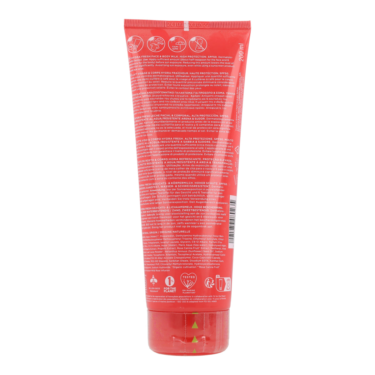 Leche Solar Hydra Fresh SPF50 Apivita 200 ml