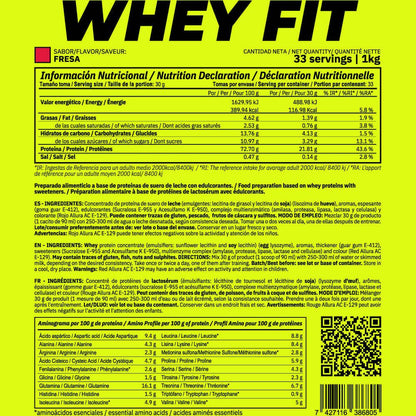 Whey Fit - 1kg - Fresa - Aumenta La Masa Muscular - Masmusculo_5