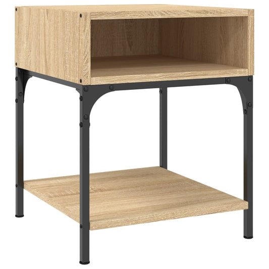 Mesita De Noche Madera De Ingeniería Roble Sonoma 40x41x50 Cm_0