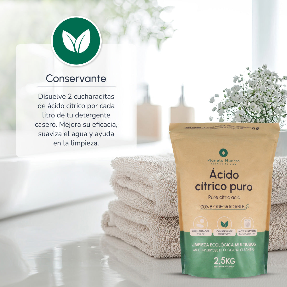 Pack 6xÁcido cítrico Planeta Huerto 1 Kg