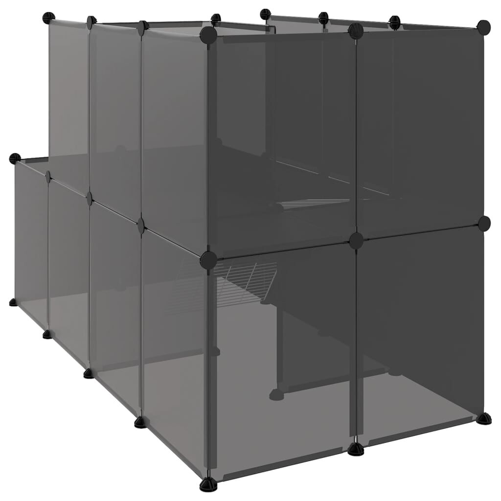 Vidaxl Jaula Para Animales Pequeños Negro Pp Y Acero 142x74x93 Cm_4