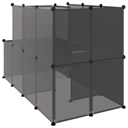 Vidaxl Jaula Para Animales Pequeños Negro Pp Y Acero 142x74x93 Cm_4