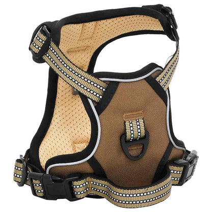 Arnés Para Perros Con Bandas Reflectantes Ajustables Marrón Xl_2