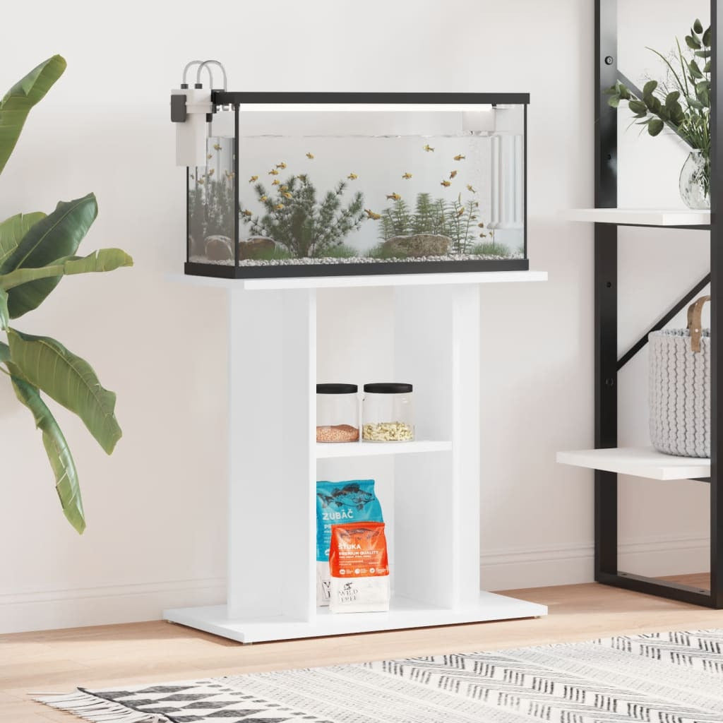 Vidaxl Soporte Para Acuario Madera De Ingeniería Blanco 60x30x60 Cm_1