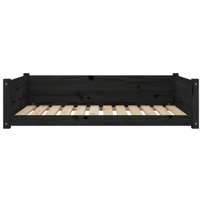 Vidaxl Cama Para Perros Madera Maciza De Pino Negro 105,5x75,5x28 Cm_4