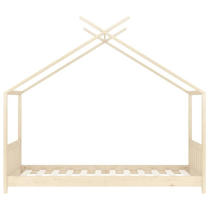 Vidaxl Estructura De Cama Infantil De Madera Maciza De Pino 70x140 Cm_3