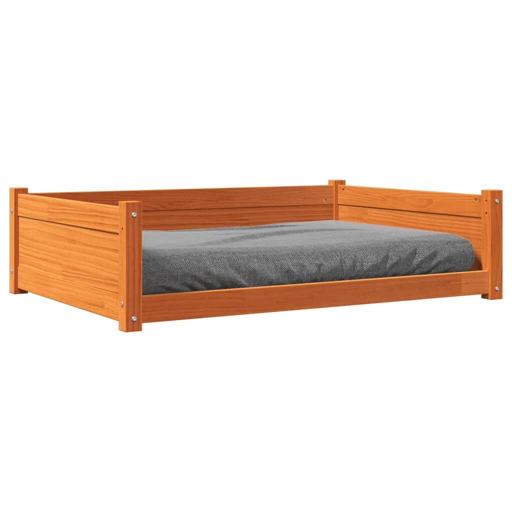 Vidaxl Cama Para Perros Madera De Pino Marrón Cera 105,5x75,5x28 Cm_3