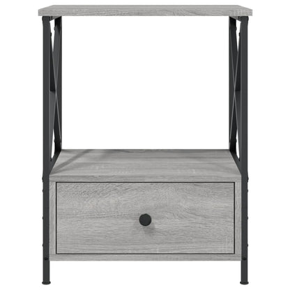 Mesita De Noche 2 Uds Madera Ingeniería Gris Sonoma 50x41x65 Cm_4