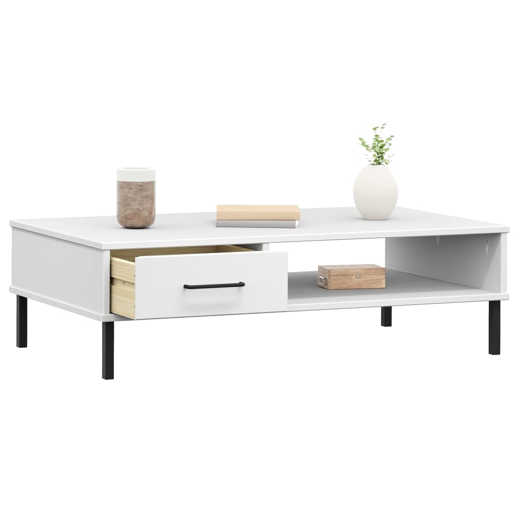 Mesa De Centro Patas De Metal Oslo Madera Maciza Pino Blanco_1