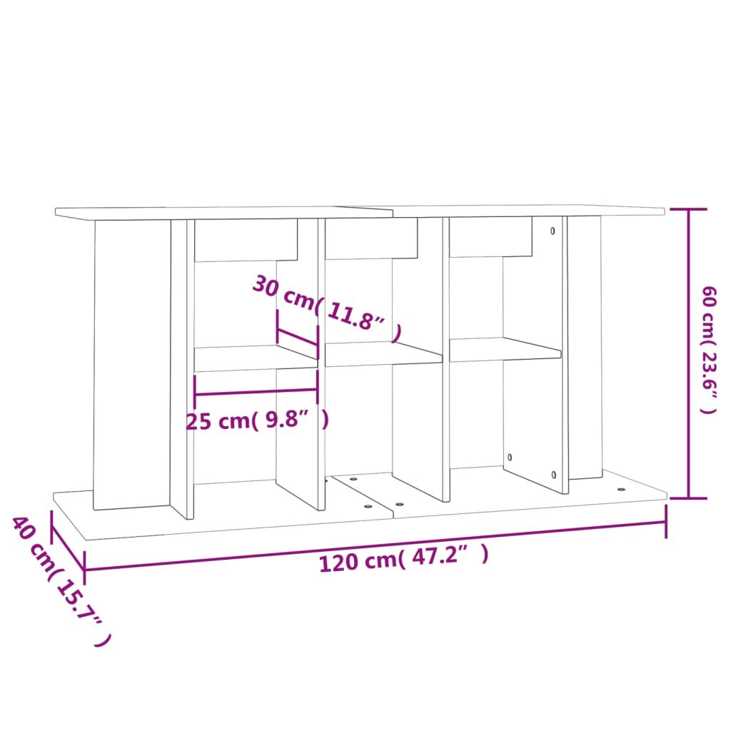 Vidaxl Soporte Para Acuario Madera Ingeniería Gris Sonoma 120x40x60 Cm_2