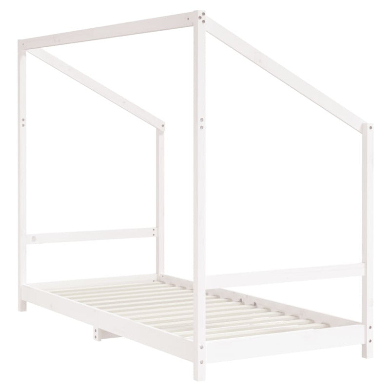 Vidaxl Estructura De Cama Para Niños Madera De Pino Blanco 90x190 Cm_5