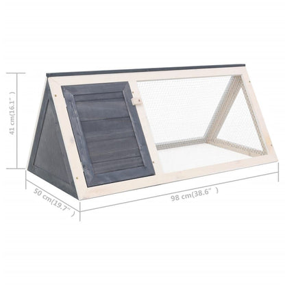 Vidaxl Conejera Jaula De Animales De Madera Gris_4