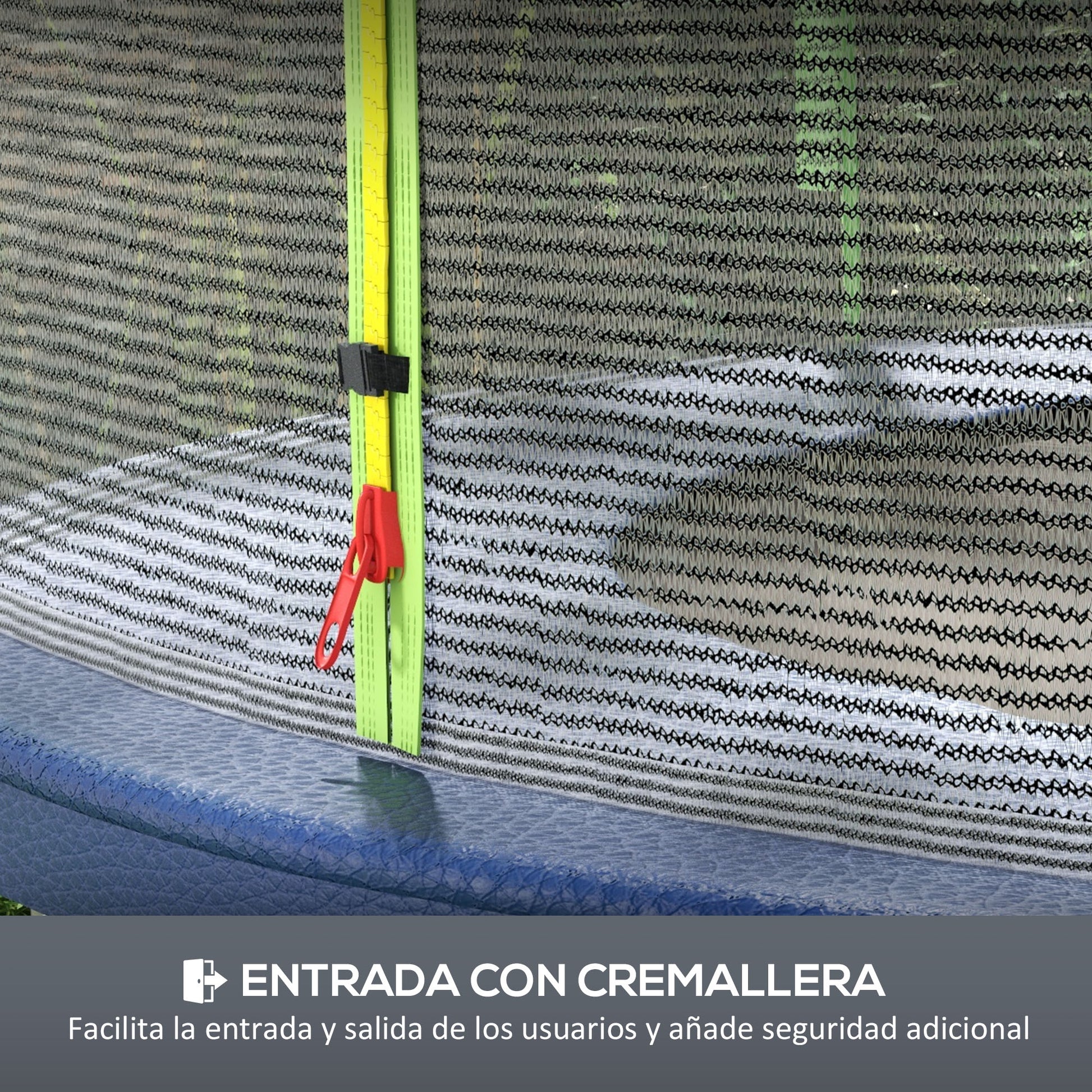 Sportnow Red De Seguridad Para Cama Elástica Ø305 Cm Verde_4