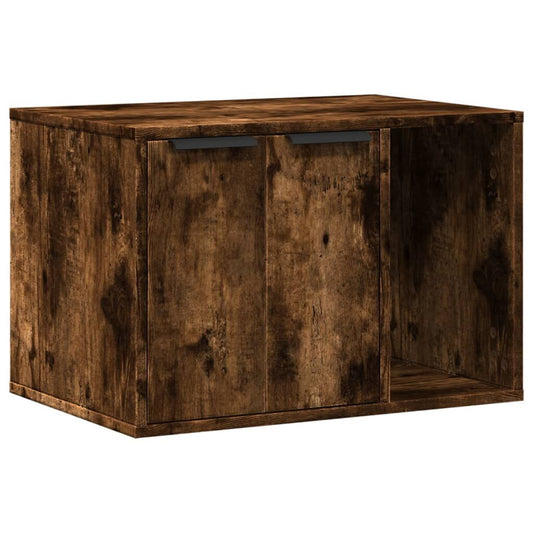 Vidaxl Mueble Arenero Para Gatos Madera Roble Ahumado 60x40x40 Cm_0
