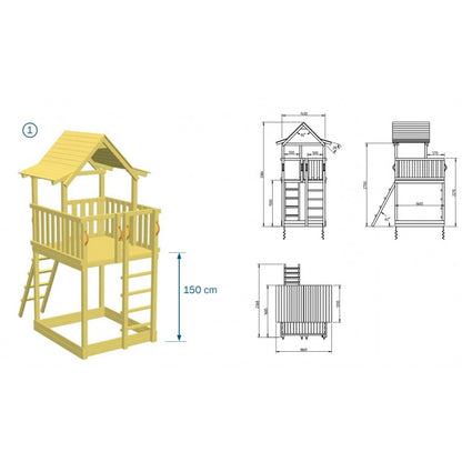 Parque Infantil Masgames Pagoda Xl Con Columpio Doble.