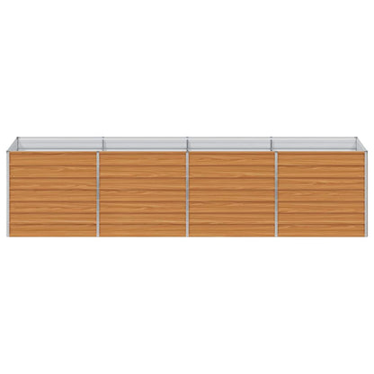 Arriate Elevado Marrón Claro 320 X 80 X 77 Cm Acero Galvanizado_4
