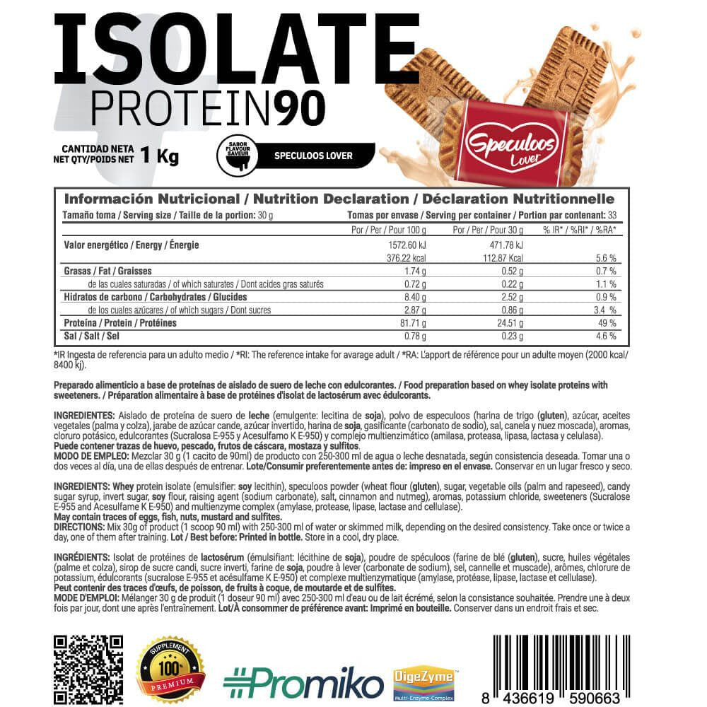 Isolate 90 Cfm - 1kg - Galletas Speculoos - Aumenta La Masa Muscular - Masmusculo_4