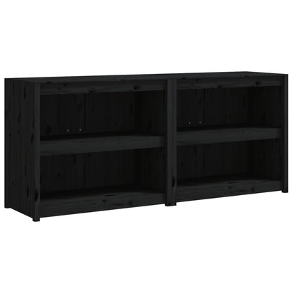 Muebles De Cocina De Exterior 2 Pzas Madera Maciza Pino Negro_1